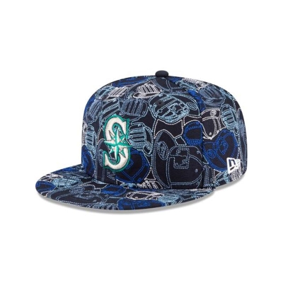 Sapca New Era Seattle Mariners MLB Chaos 59FIFTY Fitted - Albastri